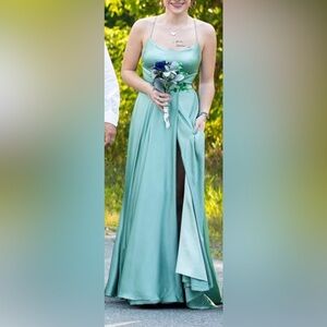 Sage green formal dress